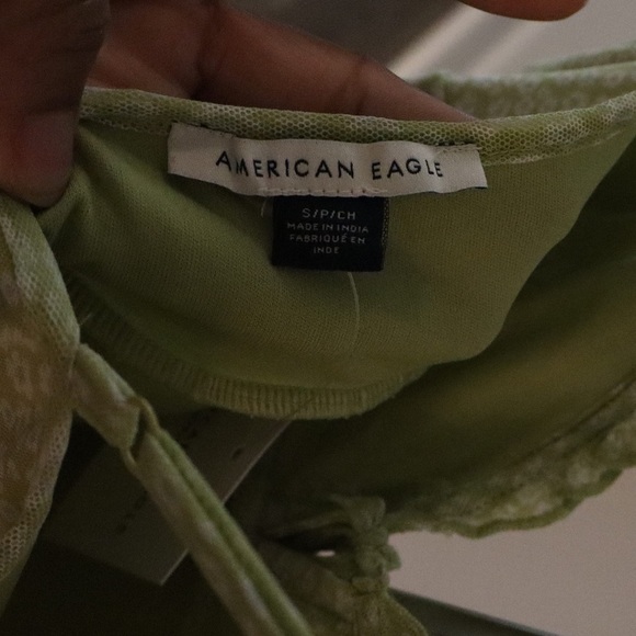 NWT Lime Green American Eagle Mini Dress - Picture 3 of 4